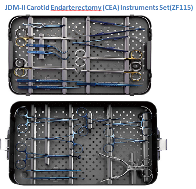 JDM-II Carotid Endarterectomy  CEA  Instruments Set ZF115