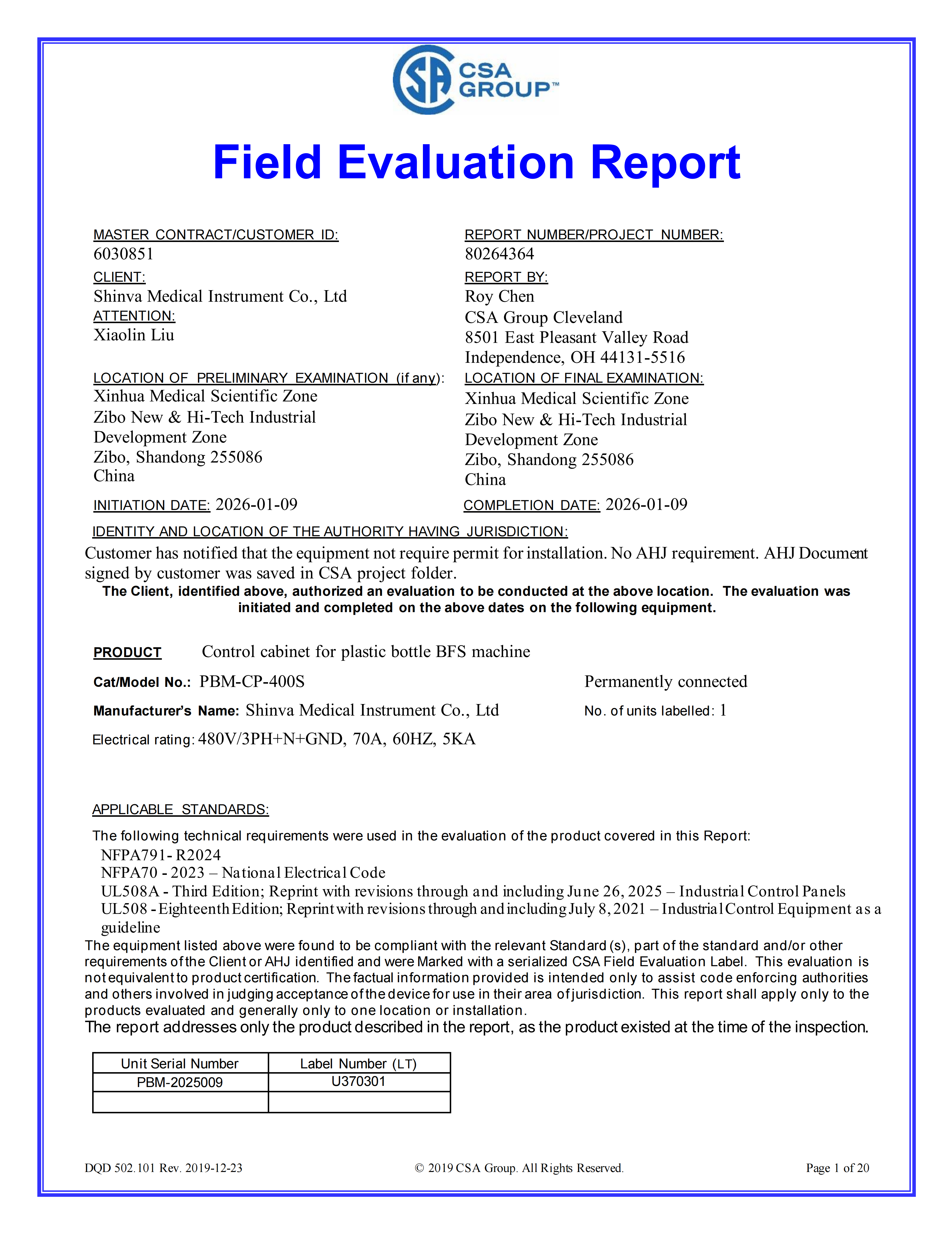 80264364 Report - Control cabinet for plastic bottle BFSmachine_01