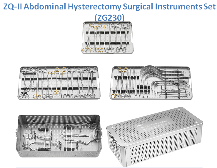 ZQ-II Abdominal Hysterectomy Surgical Instruments Set ZG230
